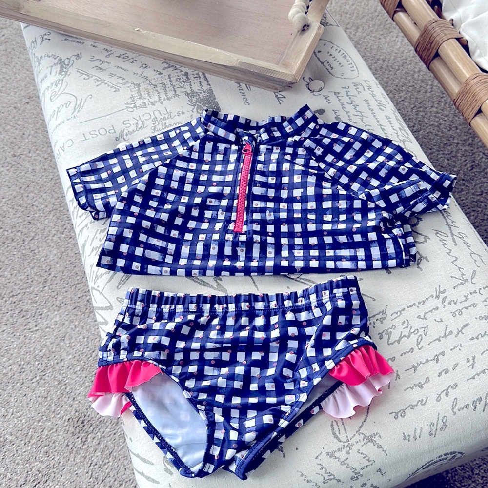 Blue Andy and Evan girl size 5t swimsuit